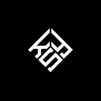 création de logo de lettre ksy sur fond noir. concept de logo de lettre initiales créatives ksy. conception de lettre ksy. vecteur
