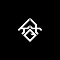 création de logo de lettre kqx sur fond noir. concept de logo de lettre initiales créatives kqx. conception de lettre kqx. vecteur