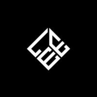 création de logo de lettre lee sur fond noir. concept de logo de lettre initiales créatives lee. conception de lettre lee. vecteur