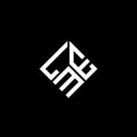 création de logo de lettre lme sur fond noir. concept de logo de lettre initiales créatives lme. conception de lettre lme. vecteur