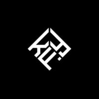 création de logo de lettre kfy sur fond noir. concept de logo de lettre initiales créatives kfy. conception de lettre kfy. vecteur