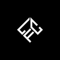 création de logo de lettre lfc sur fond noir. concept de logo de lettre initiales créatives lfc. conception de lettre lfc. vecteur