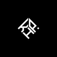 création de logo de lettre khp sur fond noir. concept de logo de lettre initiales créatives khp. conception de lettre khp. vecteur