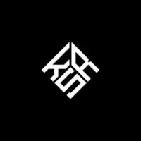 création de logo de lettre ksr sur fond noir. concept de logo de lettre initiales créatives ksr. conception de lettre ksr. vecteur