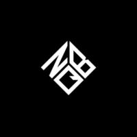 création de logo de lettre nqb sur fond noir. concept de logo de lettre initiales créatives nqb. conception de lettre nqb. vecteur