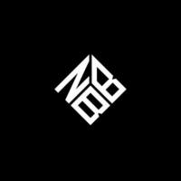 création de logo de lettre nbb sur fond noir. concept de logo de lettre initiales créatives nbb. conception de lettre nbb. vecteur