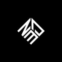 création de logo de lettre nmd sur fond noir. concept de logo de lettre initiales créatives nmd. conception de lettre nmd. vecteur