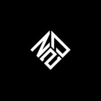 création de logo de lettre nzd sur fond noir. concept de logo de lettre initiales créatives nzd. conception de lettre nzd. vecteur