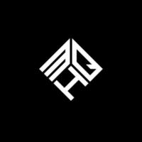 création de logo de lettre mhq sur fond noir. concept de logo de lettre initiales créatives mhq. conception de lettre mhq. vecteur