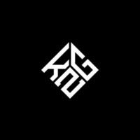 création de logo de lettre kzg sur fond noir. concept de logo de lettre initiales créatives kzg. conception de lettre kzg. vecteur