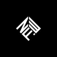 création de logo de lettre nfw sur fond noir. concept de logo de lettre initiales créatives nfw. conception de lettre nfw. vecteur