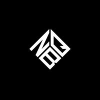 création de logo de lettre nbq sur fond noir. concept de logo de lettre initiales créatives nbq. conception de lettre nbq. vecteur