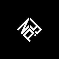 création de logo de lettre npy sur fond noir. concept de logo de lettre initiales créatives npy. conception de lettre npy. vecteur