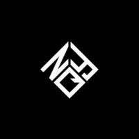 création de logo de lettre nqy sur fond noir. concept de logo de lettre initiales créatives nqy. conception de lettre nqy. vecteur