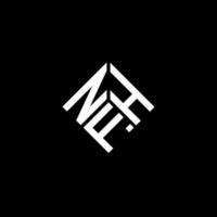 création de logo de lettre nfh sur fond noir. concept de logo de lettre initiales créatives nfh. conception de lettre nfh. vecteur
