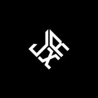 création de logo de lettre jxr sur fond noir. concept de logo de lettre initiales créatives jxr. conception de lettre jxr. vecteur