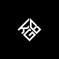 création de logo de lettre kgb sur fond noir. concept de logo de lettre initiales créatives kgb. conception de lettre kgb. vecteur