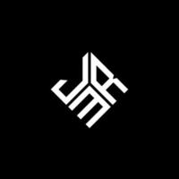 création de logo de lettre jmr sur fond noir. concept de logo de lettre initiales créatives jmr. conception de lettre jmr. vecteur