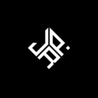 création de logo de lettre jrp sur fond noir. concept de logo de lettre initiales créatives jrp. conception de lettre jrp. vecteur