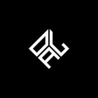 création de logo de lettre ola sur fond noir. concept de logo de lettre initiales créatives ola. conception de lettre ola. vecteur