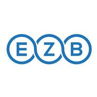 création de logo de lettre ezb sur fond noir. concept de logo de lettre initiales créatives ezb. conception de lettre ezb. vecteur