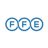 création de logo de lettre ffe sur fond noir. concept de logo de lettre initiales créatives ffe. conception de lettre ffe. vecteur