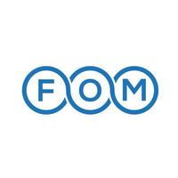 création de logo de lettre fom sur fond noir. fom concept de logo de lettre initiales créatives. conception de lettre fom. vecteur