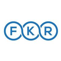 création de logo de lettre fkr sur fond noir. concept de logo de lettre initiales créatives fkr. conception de lettre fkr. vecteur