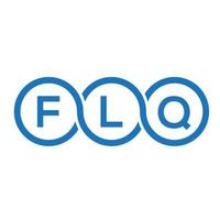 création de logo de lettre flq sur fond noir. concept de logo de lettre initiales créatives flq. conception de lettre flq. vecteur