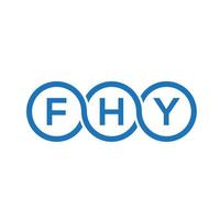 création de logo de lettre fhy sur fond noir. fhy concept de logo de lettre initiales créatives. conception de lettre fhy. vecteur