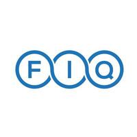 . concept de logo de lettre initiales créatives fiq. conception de lettre fiq.création de logo de lettre fiq sur fond noir. concept de logo de lettre initiales créatives fiq. conception de lettre fiq. vecteur