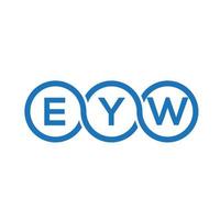 création de logo de lettre eyw sur fond noir. concept de logo de lettre initiales créatives eyw. conception de lettre eyw. vecteur