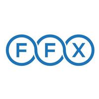 création de logo de lettre ffx sur fond noir. concept de logo de lettre initiales créatives ffx. conception de lettre ffx. vecteur