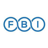 création de logo de lettre fbi sur fond noir. concept de logo de lettre initiales créatives fbi. conception de lettre fbi. vecteur