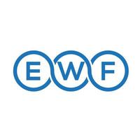 création de logo de lettre ewf sur fond noir. concept de logo de lettre initiales créatives ewf. conception de lettre ewf. vecteur