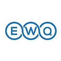 création de logo de lettre ewq sur fond noir. concept de logo de lettre initiales créatives ewq. conception de lettre ewq. vecteur