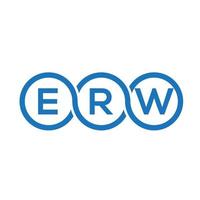 création de logo de lettre erw sur fond noir. concept de logo de lettre initiales créatives erw. conception de lettre erw. vecteur