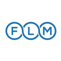 création de logo de lettre flm sur fond noir. concept de logo de lettre initiales créatives flm. conception de lettre flm. vecteur