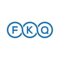 création de logo de lettre fkq sur fond noir. concept de logo de lettre initiales créatives fkq. conception de lettre fkq. vecteur