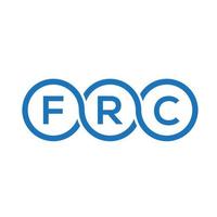 création de logo de lettre frc sur fond noir. concept de logo de lettre initiales créatives frc. conception de lettre frc. vecteur