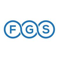 création de logo de lettre fgs sur fond noir. concept de logo de lettre initiales créatives fgs. conception de lettre fgs. vecteur