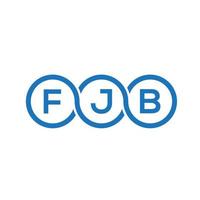 création de logo de lettre fjb sur fond noir. concept de logo de lettre initiales créatives fjb. conception de lettre fjb. vecteur