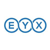 création de logo de lettre eyx sur fond noir. concept de logo de lettre initiales créatives eyx. conception de lettre eyx. vecteur