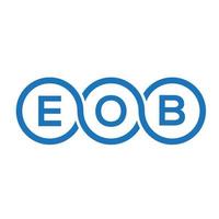 création de logo de lettre eob sur fond noir. concept de logo de lettre initiales créatives eob. conception de lettre eob. vecteur