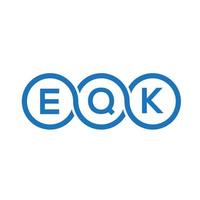 création de logo de lettre eqk sur fond noir. concept de logo de lettre initiales créatives eqk. conception de lettre eqk. vecteur