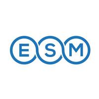 création de logo de lettre esm sur fond noir. concept de logo de lettre initiales créatives esm. conception de lettre esm. vecteur