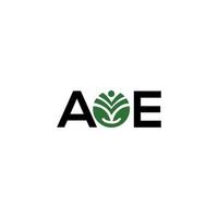 création de logo de lettre aoe sur fond blanc. concept de logo de lettre initiales créatives aoe. conception de lettre aoe. vecteur