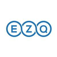 création de logo de lettre ezq sur fond noir. concept de logo de lettre initiales créatives ezq. conception de lettre ezq. vecteur