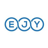 création de logo de lettre ejy sur fond noir. concept de logo de lettre initiales créatives ejy. conception de lettre ejy. vecteur