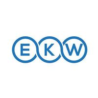 création de logo de lettre ekw sur fond noir. concept de logo de lettre initiales créatives ekw. conception de lettre ekw. vecteur